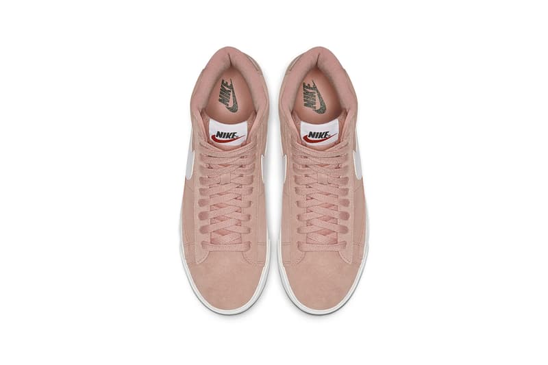 nike blazer mid vintage womens sneakers pink coral white shoes footwear sneakerhead