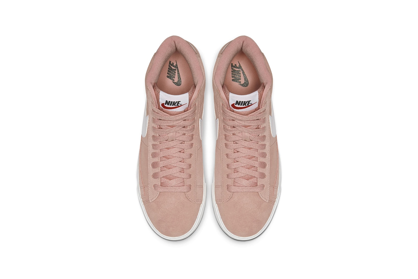 nike blazer mid vintage womens sneakers pink coral white shoes footwear sneakerhead