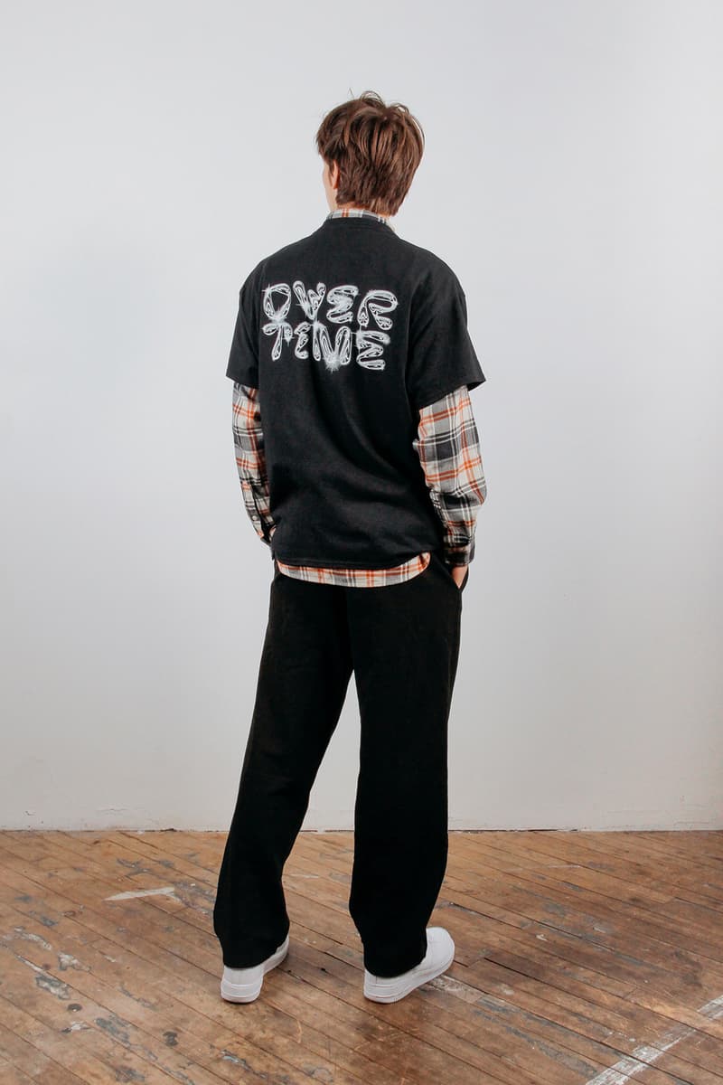 overtime fall winter collection t shirt yellow graphics