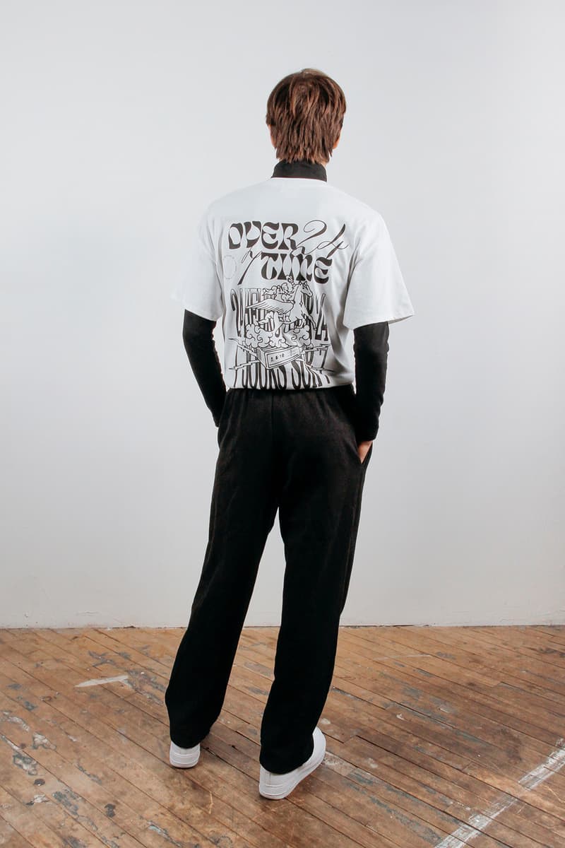 overtime fall winter collection t shirt yellow graphics