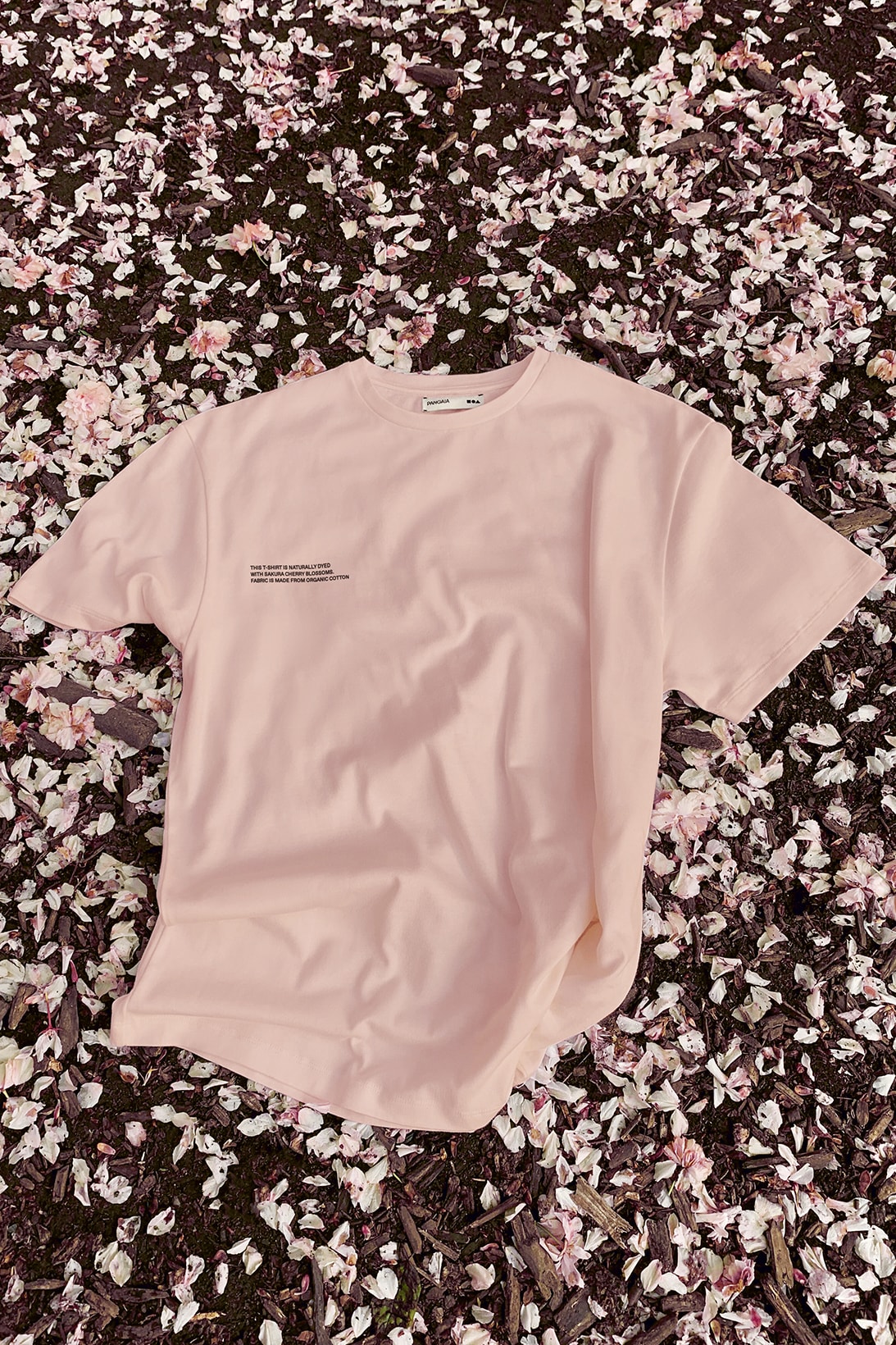 pangaia sakura blossom t shirt pink botanical dye unisex sustainability