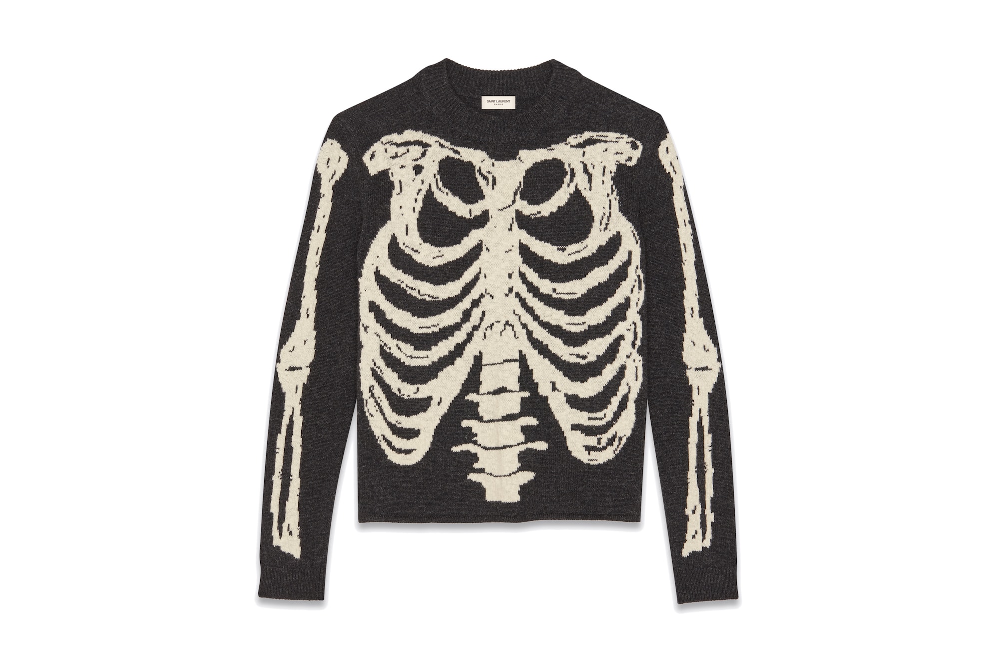 Saint Laurent Halloween Capsule Collection Drop YSL Beauty Candy Anthony Vaccarello Spooky Season Accessories Lighter Skeleton Knit Sweater