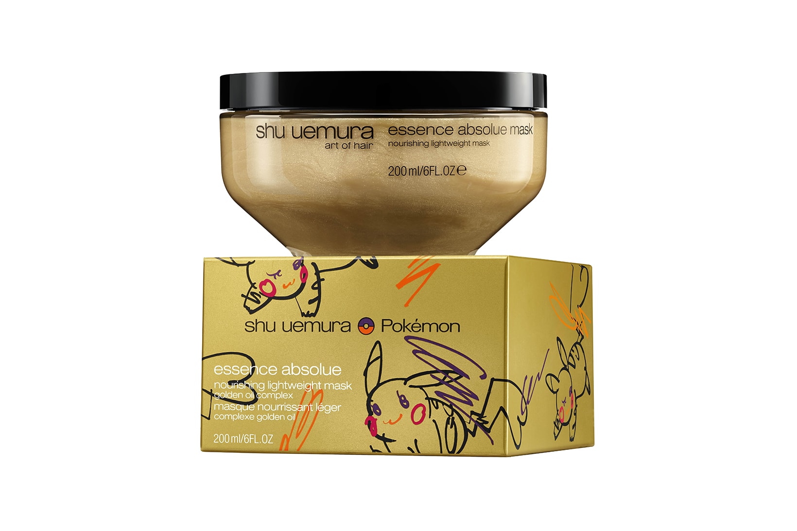 shu uemura pokemon pikachu pikashu haircare collaboration limited edition shampoo hair mask nourishing oil