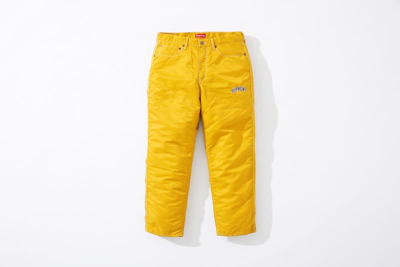 supreme levi fall winter collection yellow jacket bell hat clothes fashion accessories