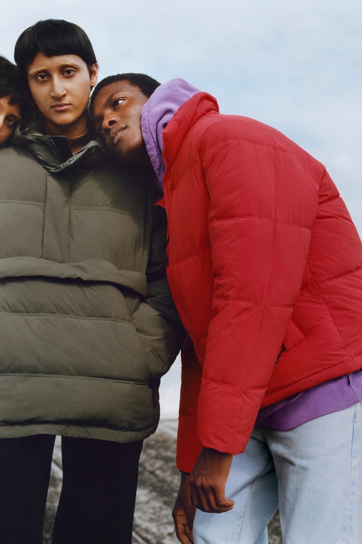 The Very Warm Collection Lookbook Puffer Coat Red Olive