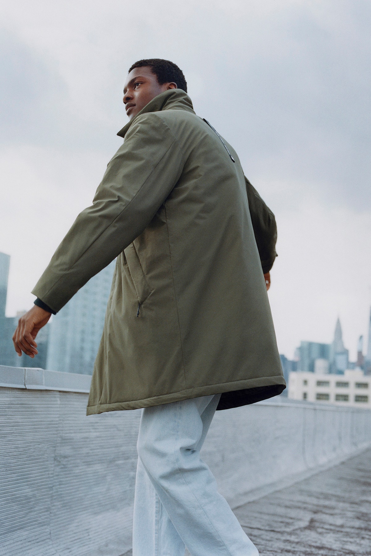 The Very Warm Collection Lookbook Car Coat Olive