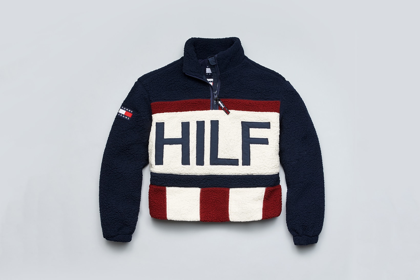 Tommy Jeans Fall 2019 Heritage Collection Sherpa Fleece Jacket Navy Blazer