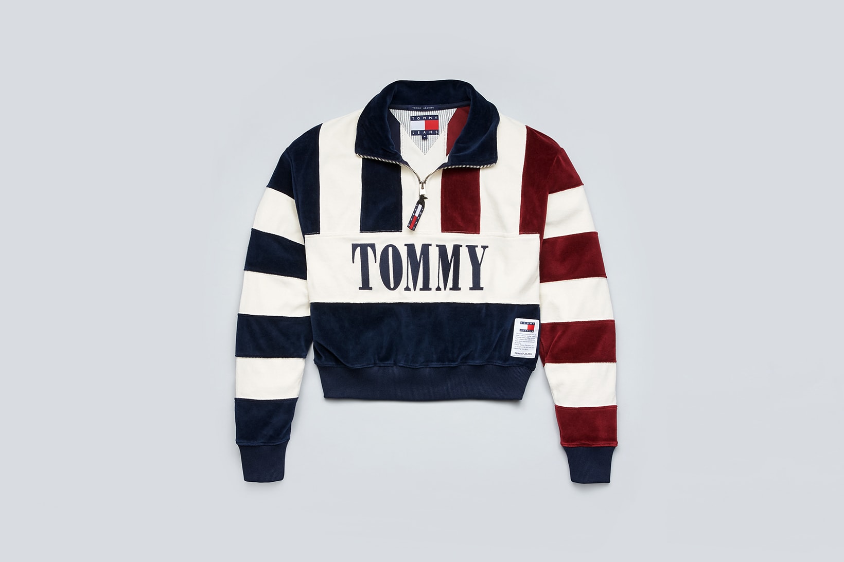 Tommy Jeans Fall 2019 Heritage Collection Mock Neck Top Navy Blazer