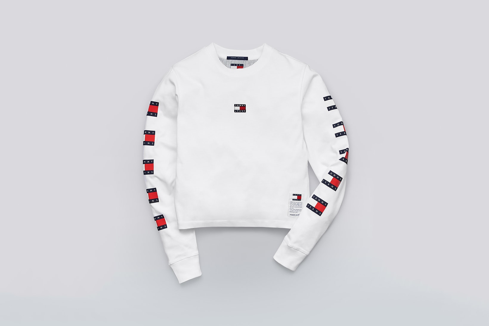 Tommy Jeans Fall 2019 Heritage Collection Long Sleeve T-Shirt Classic White