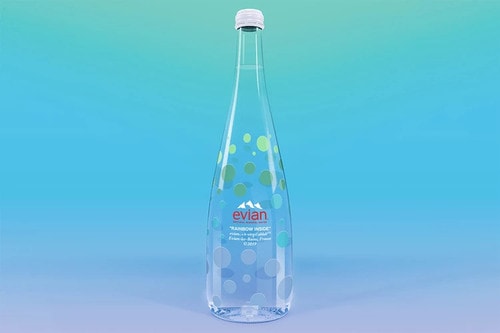 Virgil Abloh X Evian Glass Water Bottle Release Hypebae Virgil Abloh X Evian Glass Water Bottle Release Hypebae