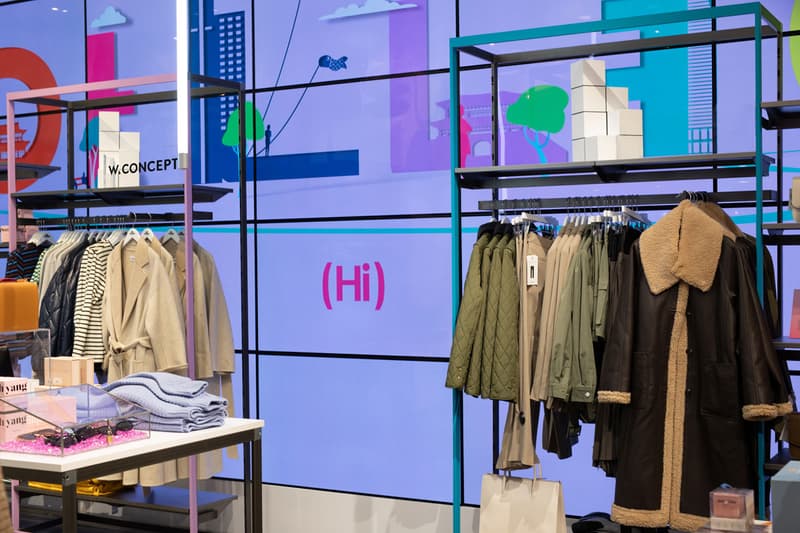 w concept fashion pop-up fall winter 2019 clothes accessories handbags