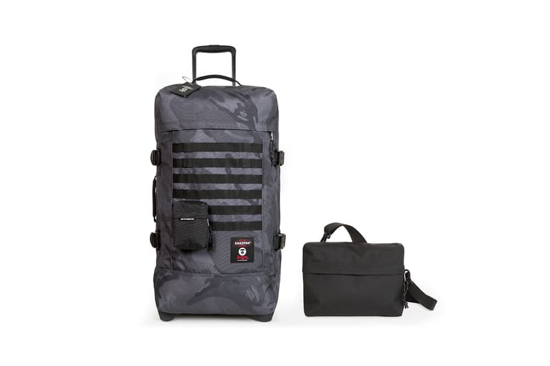 AAPE BAPE x Eastpak Collection Tranverz M Suitcase Gray Camouflage