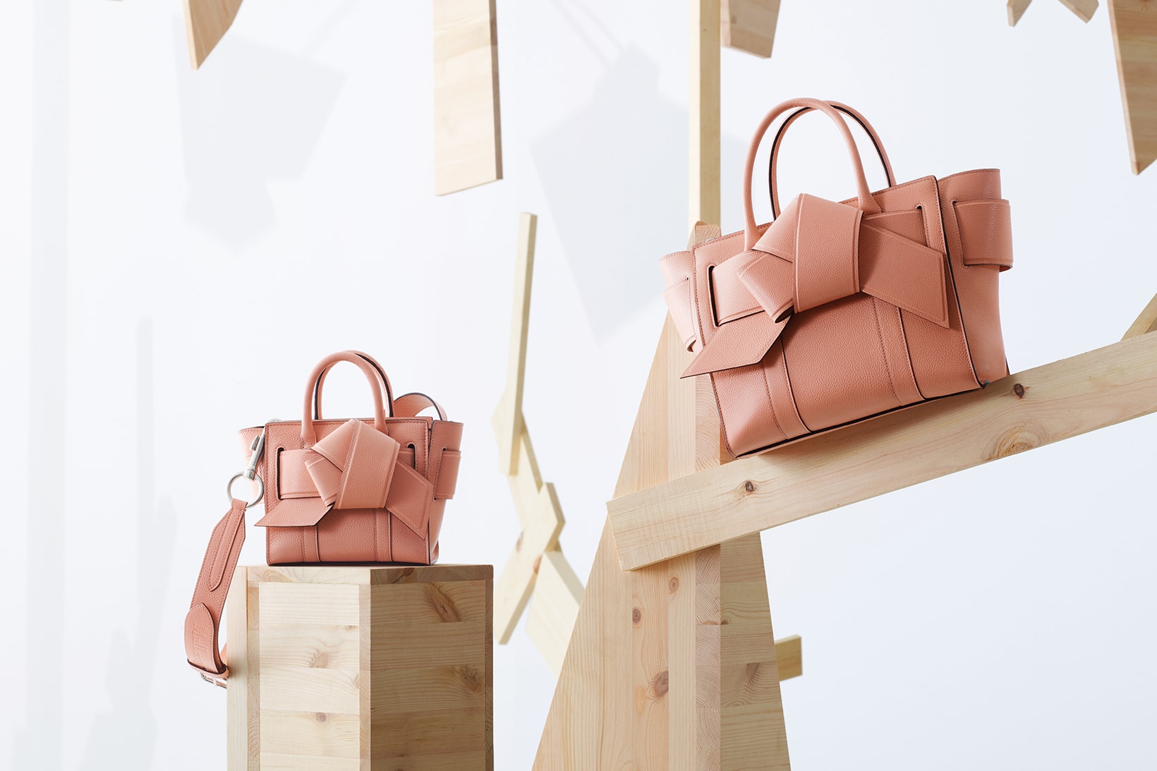 acne studios mulberry collaboration musubi bayswater pink bags