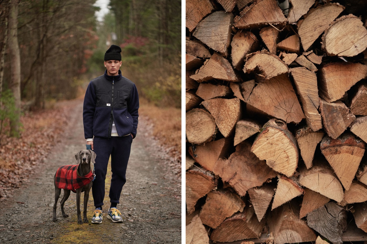 aime leon dore new balance fall winter collaboration campaign sneakers hoodies pants beanie dog