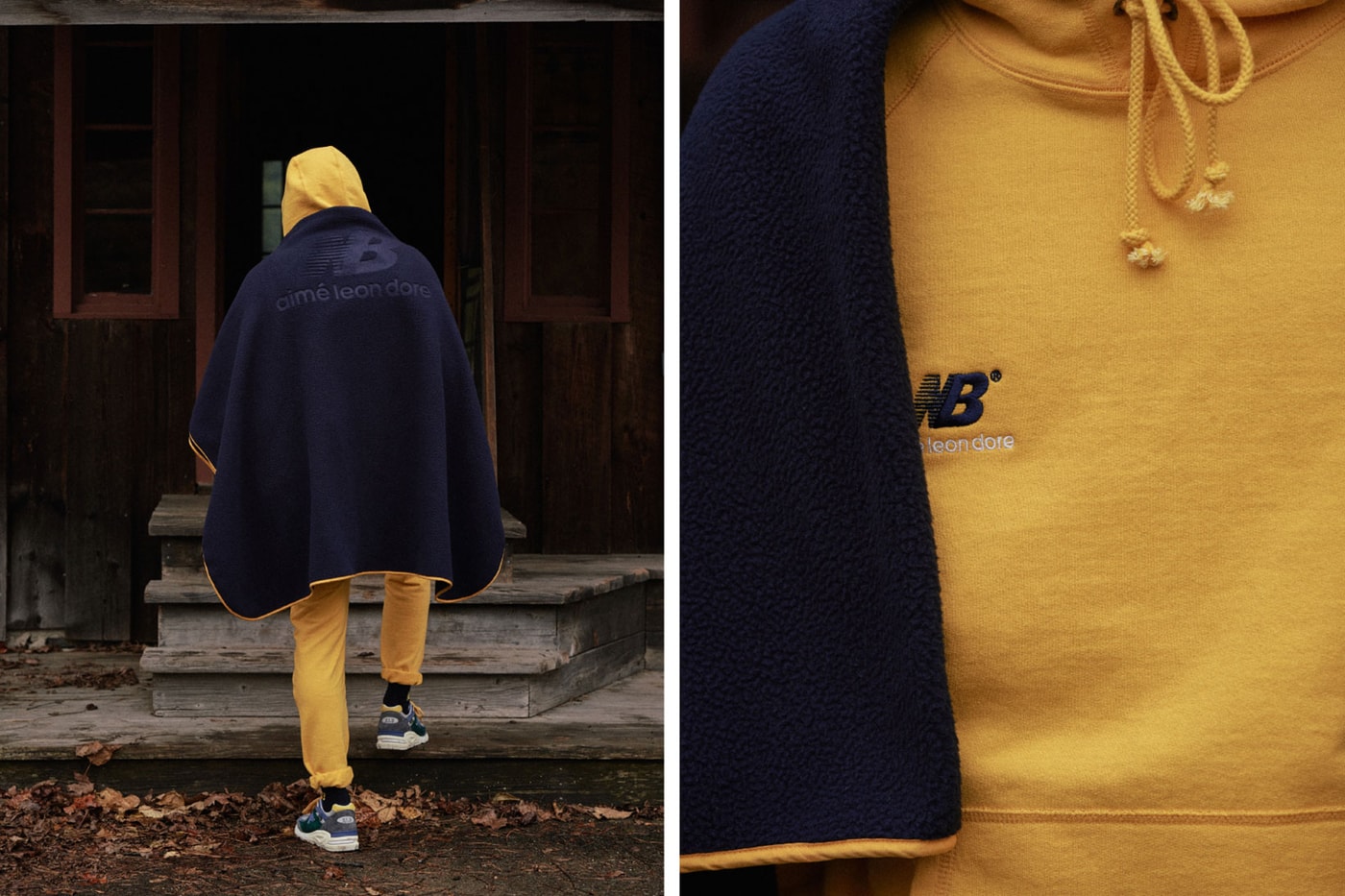 aime leon dore new balance fall winter collaboration campaign sneakers hoodies pants beanie dog