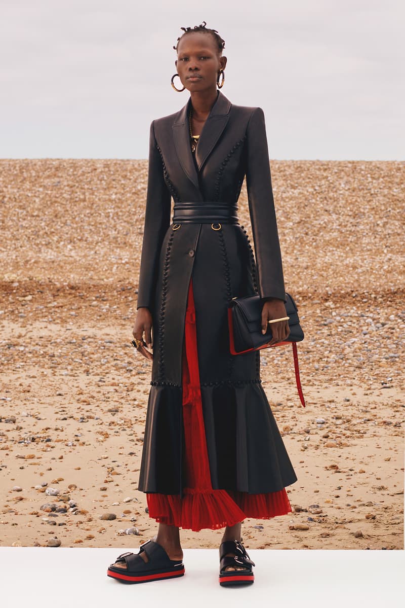 alexander mcqueen spring summer 2020 lookbook blazers jackets black hoop earrings 