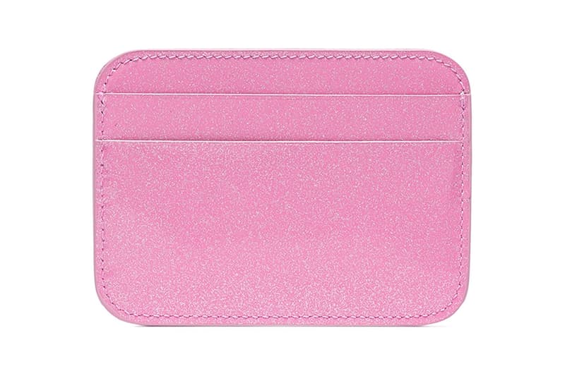Balenciaga BB Glitter Card Holder Pink Leather