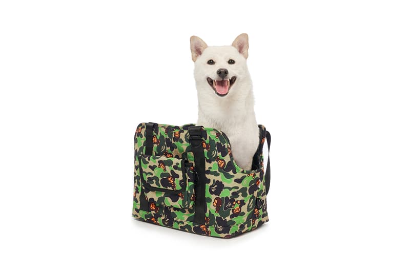 BAPE Baby Milo Dog Fall Winter 2019 Collection Lookbook Bag Carrier Camo Green