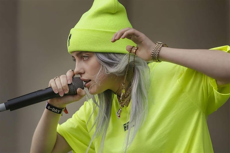 billie eilish beanie neon green