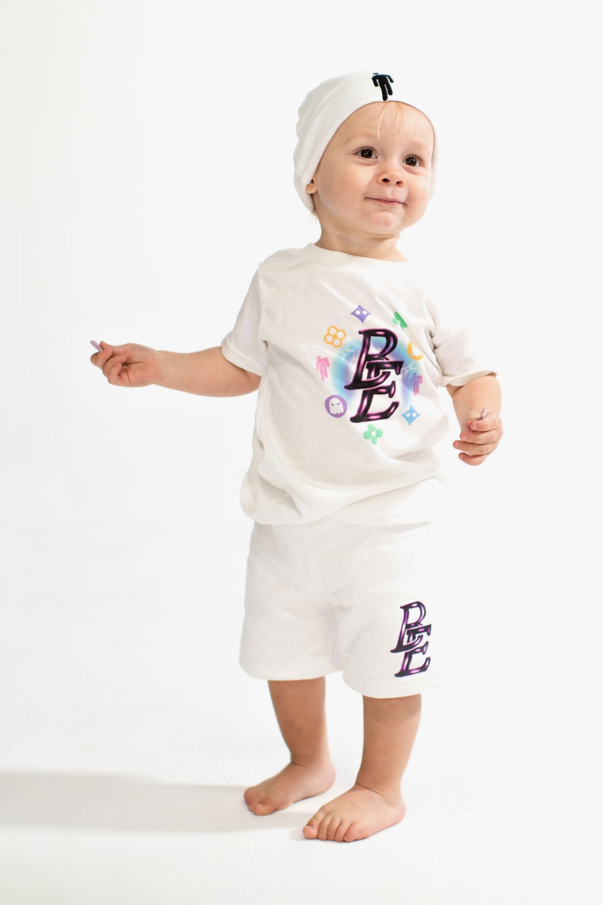 Billie Eilish Kids Collection Blōhsh T-Shirt Shorts Set White