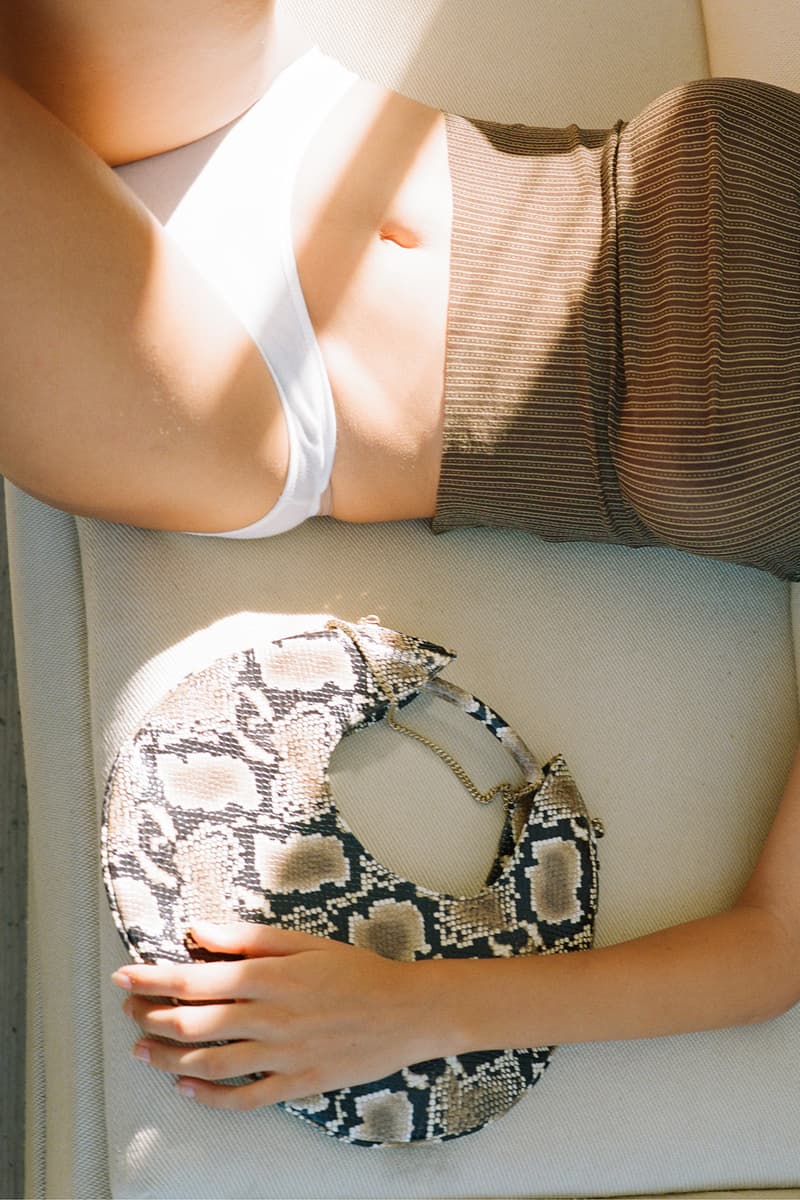 BY FAR Spring Summer 2020 Collection Campaign Lune Snake Print