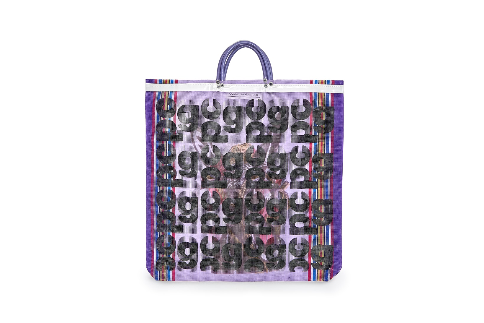 COMME des GARÇONS Monogram Tote Bag Purple