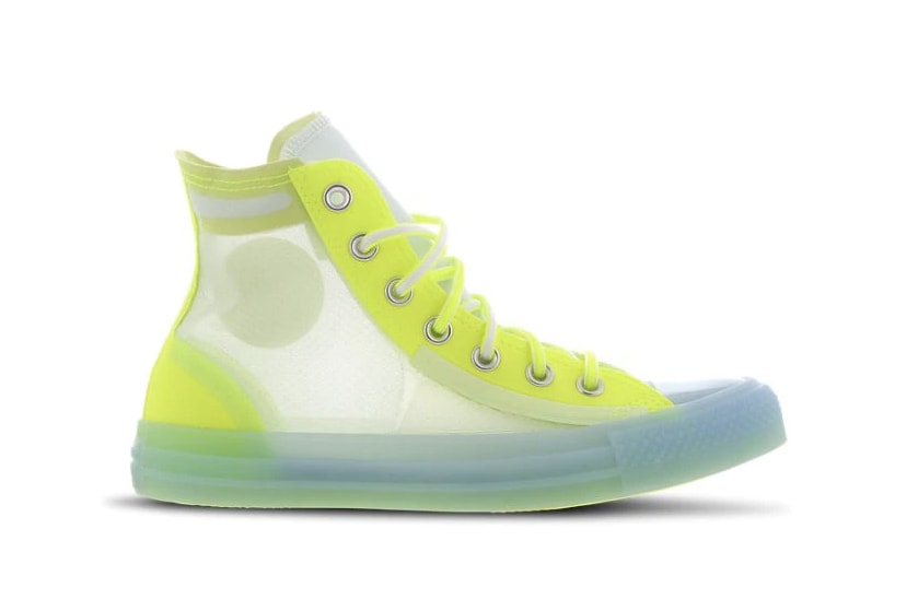 Converse Chuck Taylor Translucent Neon Yellow Red Sneaker Shoe Plastic Upper 