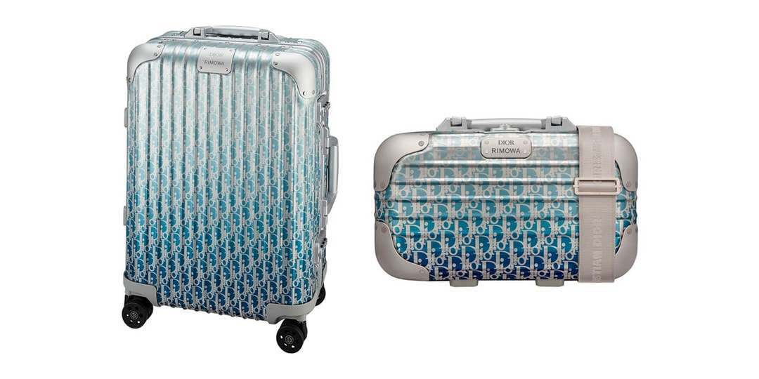 Dior x RIMOWA 4-Wheel Cabin Suitcase Aluminium Dior Oblique Silver