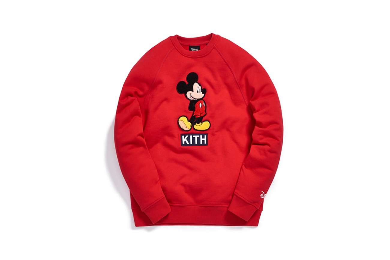 Disney x KITH Collection Mickey Mouse Crewneck Red