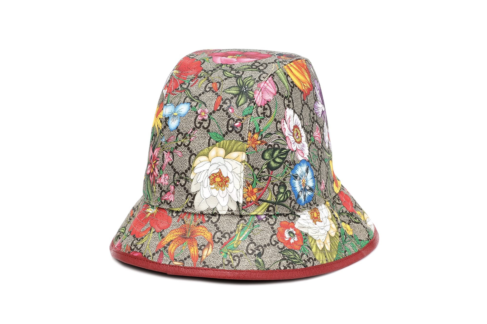 Gucci Logo Monogram Floral Print Hat 