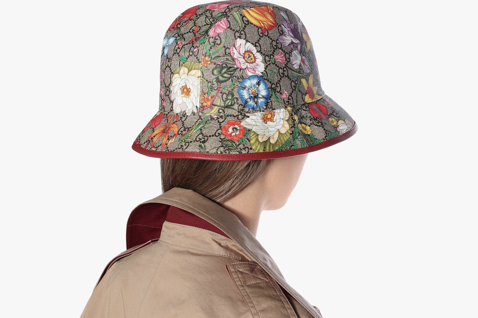 Gucci Logo Monogram Floral Print Hat Accessory Flowers Graphic Colorful 