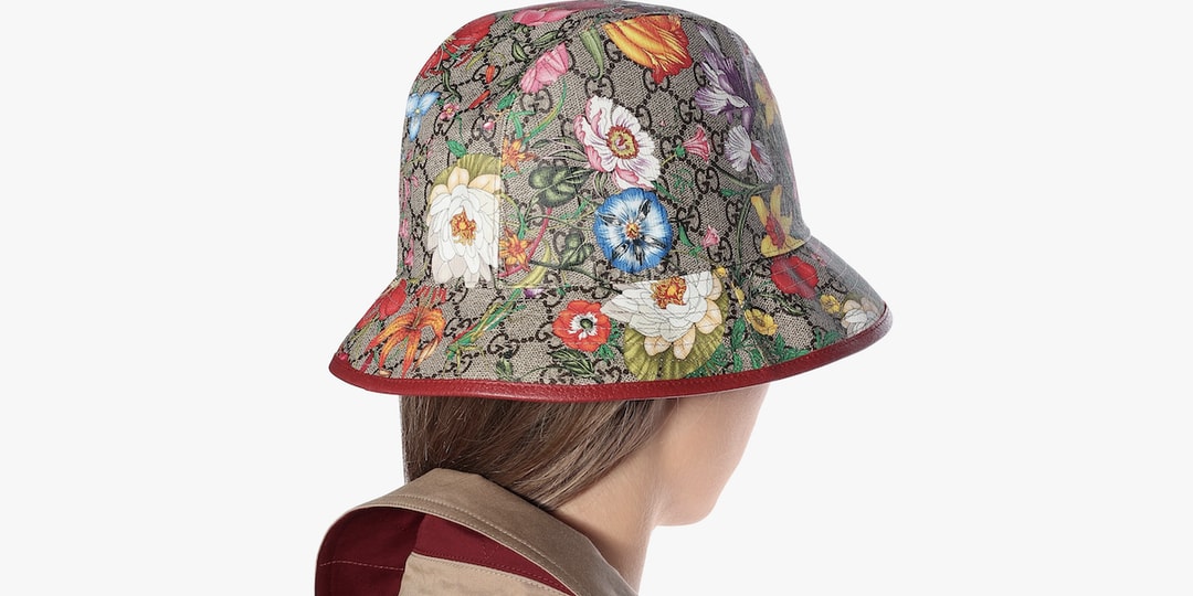 gucci-floral-monogram-bucket-  display picture 2