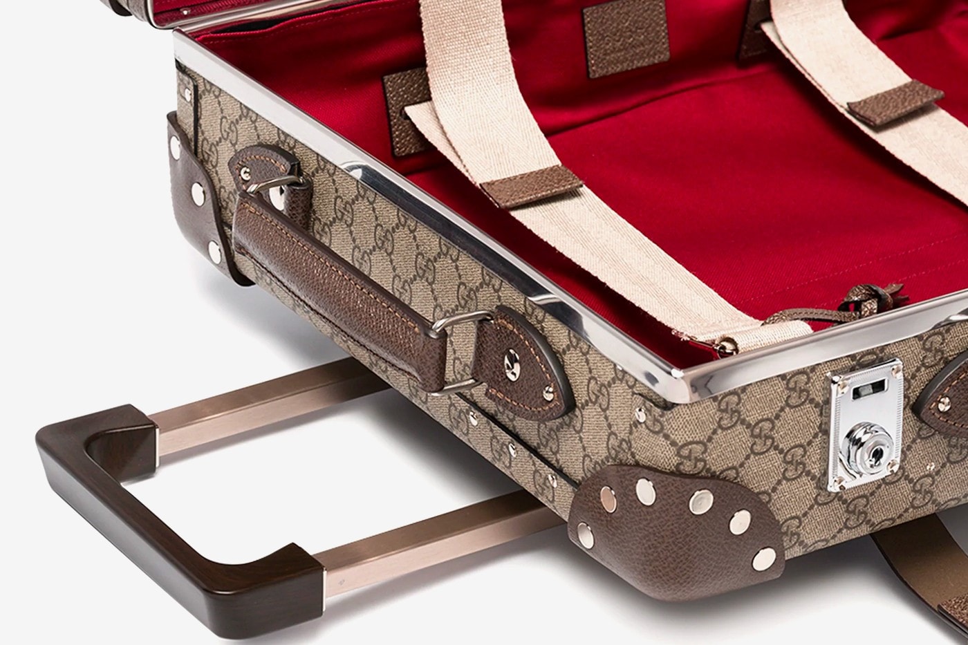 Gucci Monogram Logo Suitcase Globetrotter Bag Print Luxury Packing Travel 