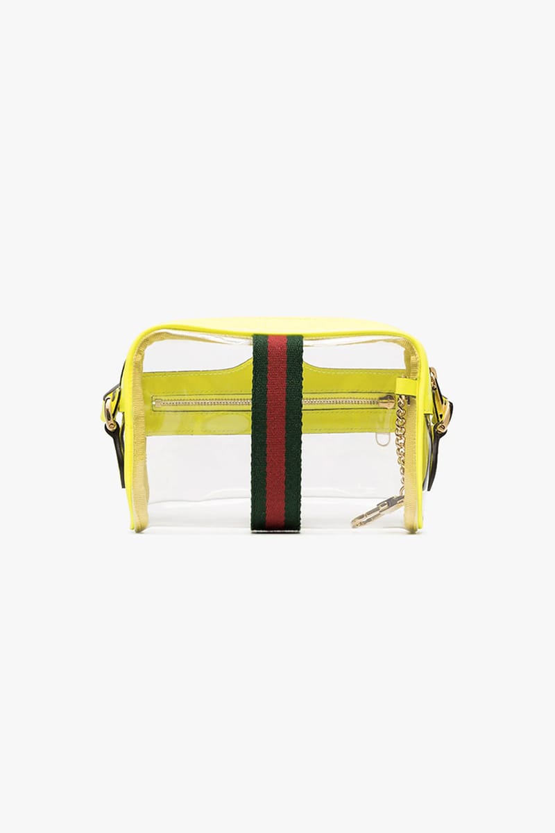 yellow transparent bag