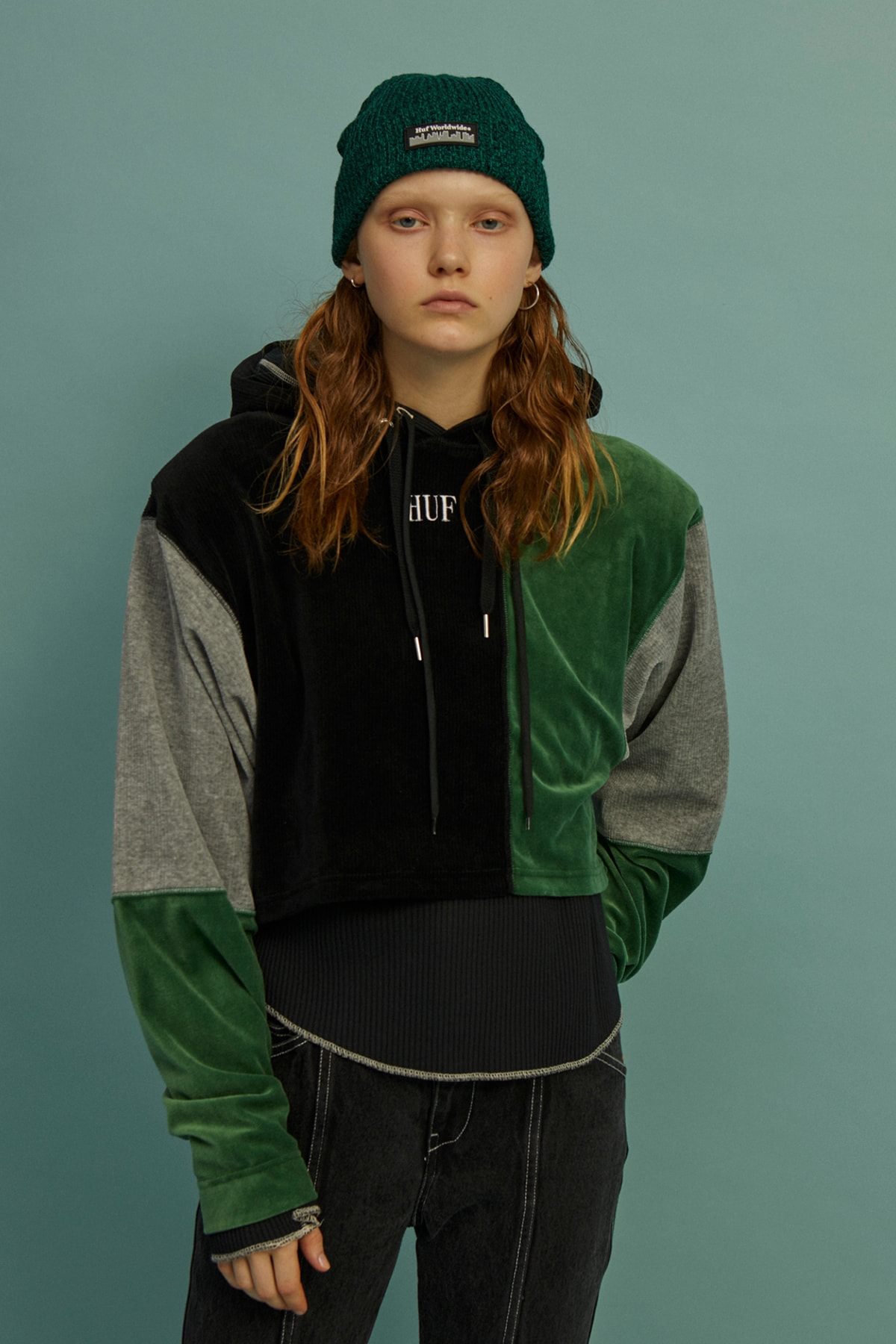 HUF Holiday 2019 Women's Collection Lookbook Piet Multi Pullover Hoodie Green