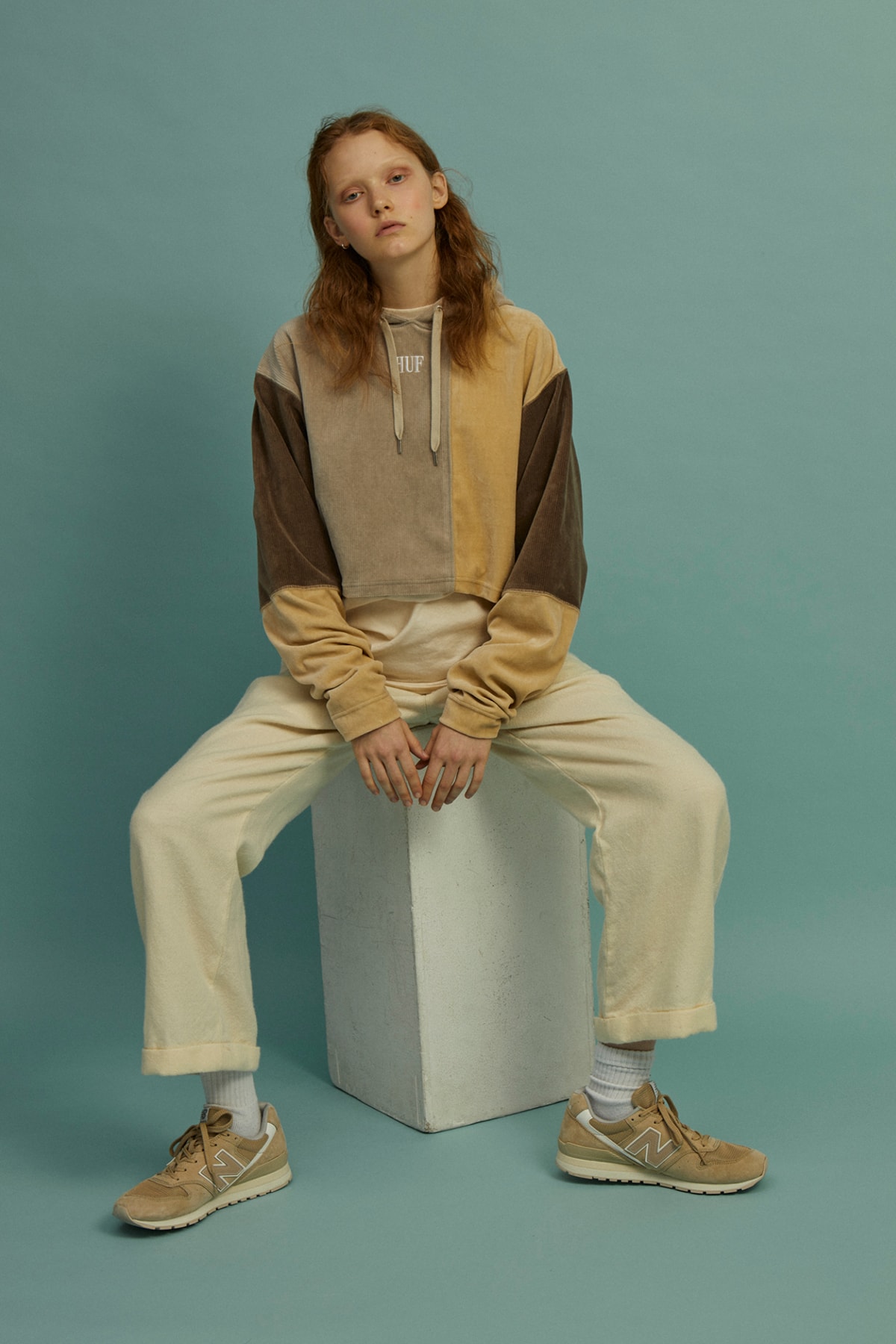 HUF Holiday 2019 Women's Collection Lookbook Piet Multi Pullover Sweater Beige