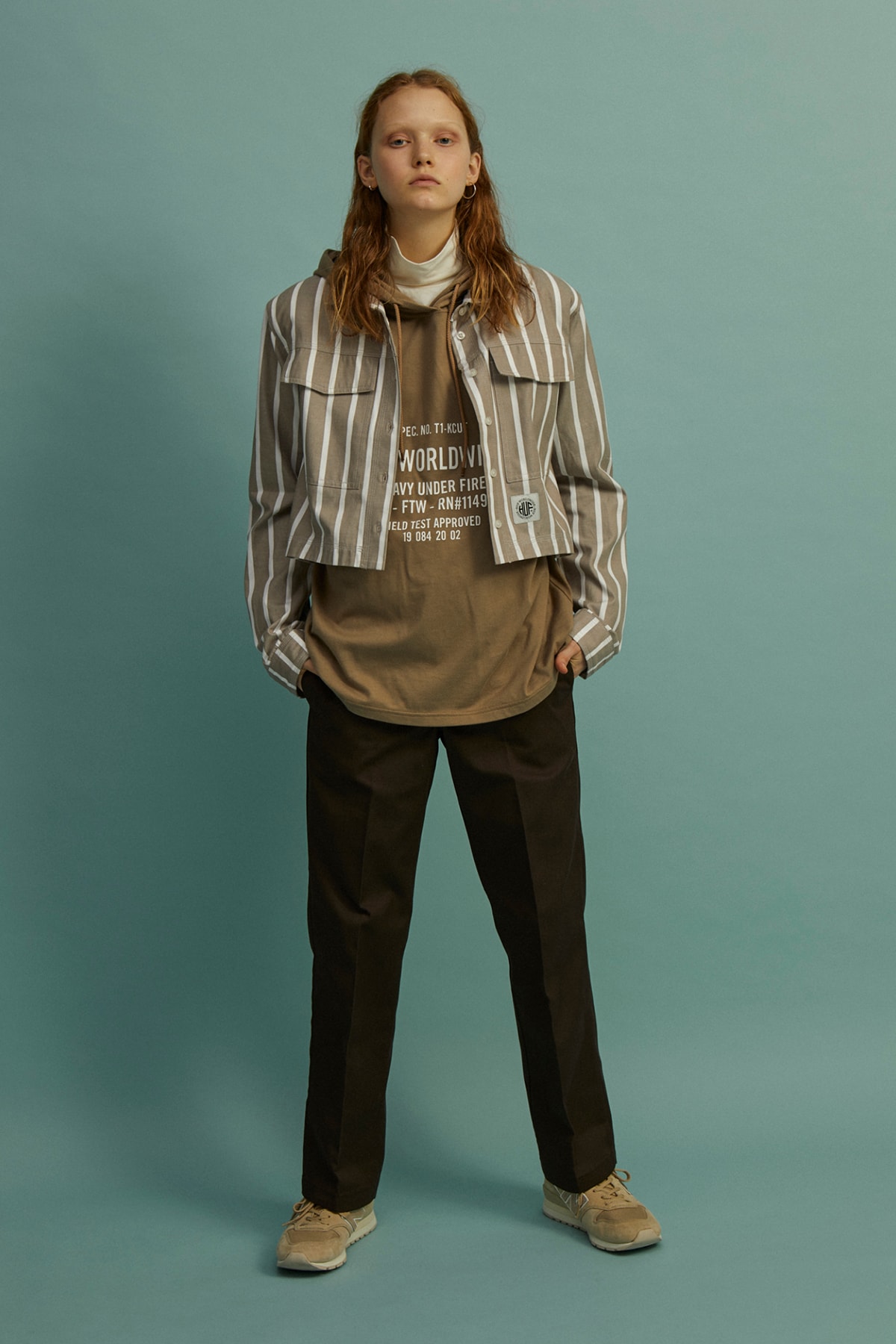 HUF Holiday 2019 Women's Collection Lookbook Regional Oxford Shirt Beige