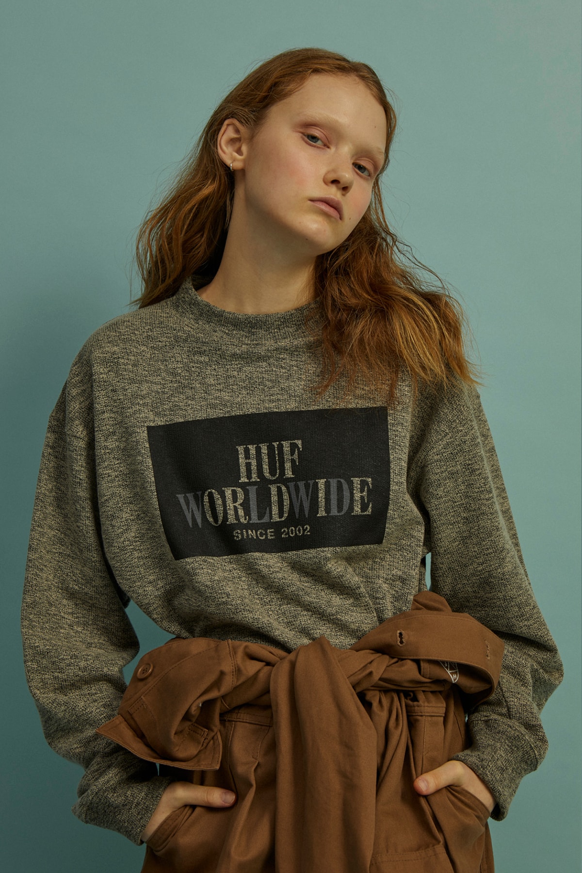 HUF Holiday 2019 Women's Collection Lookbook Die Long Sleeve Top Grey