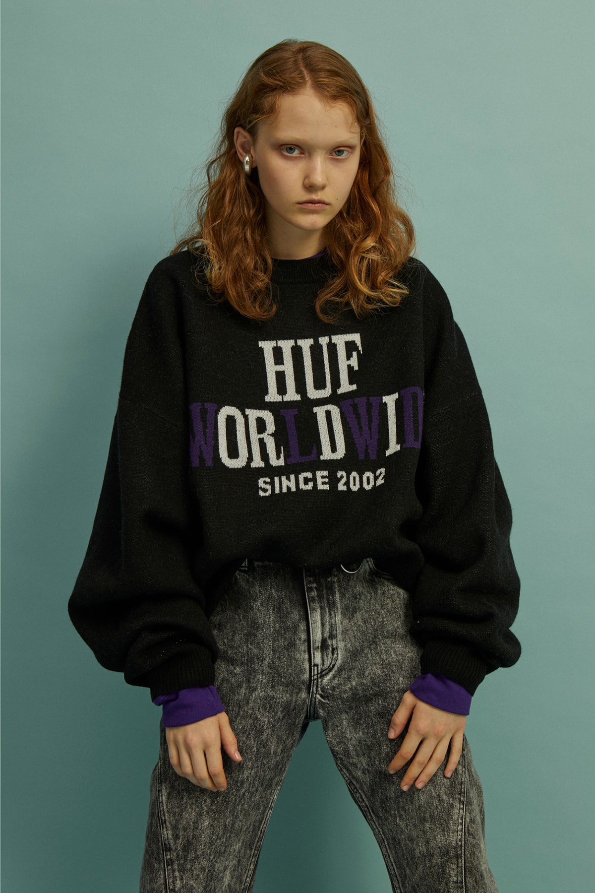 HUF Holiday 2019 Women's Collection Lookbook Die Sweater Black
