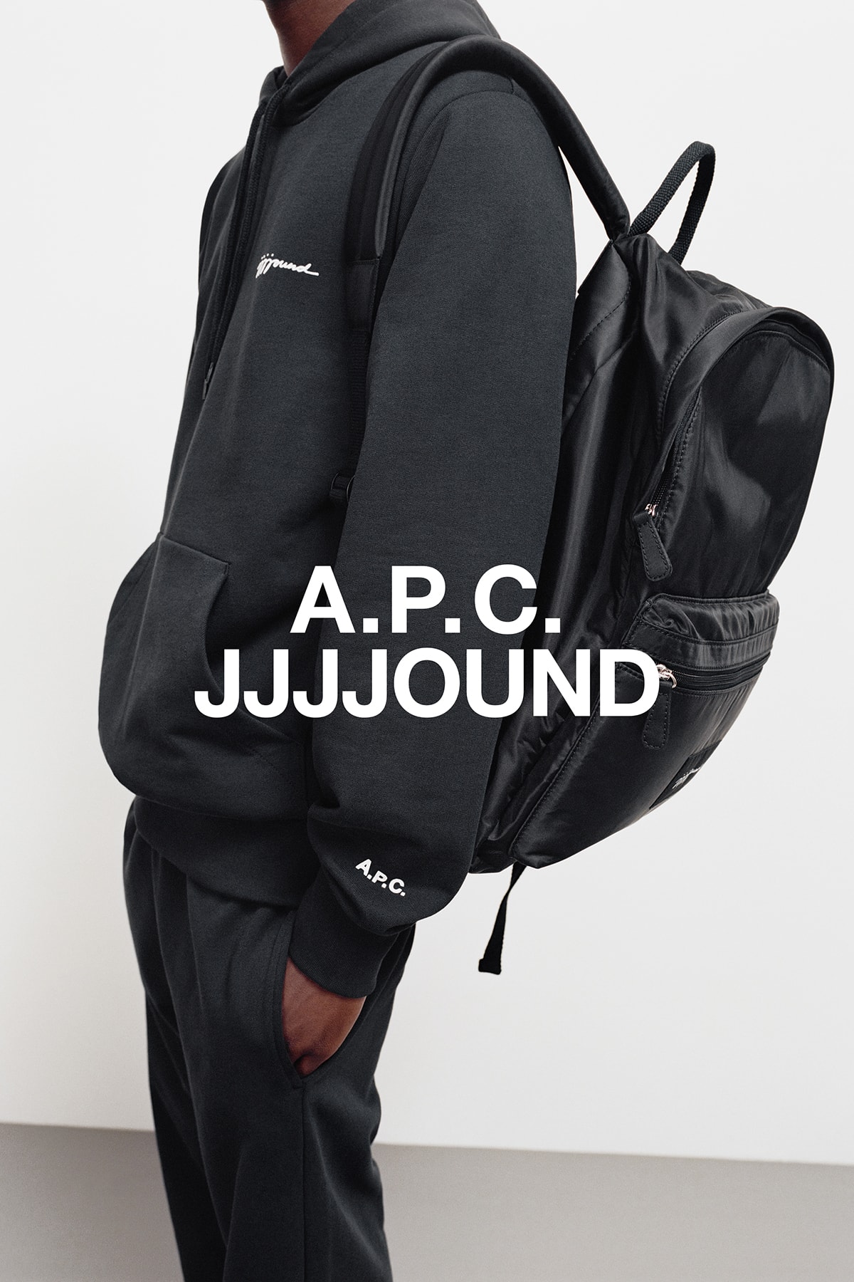 JJJJound x A.P.C. Collection Lookbook Backpack Black