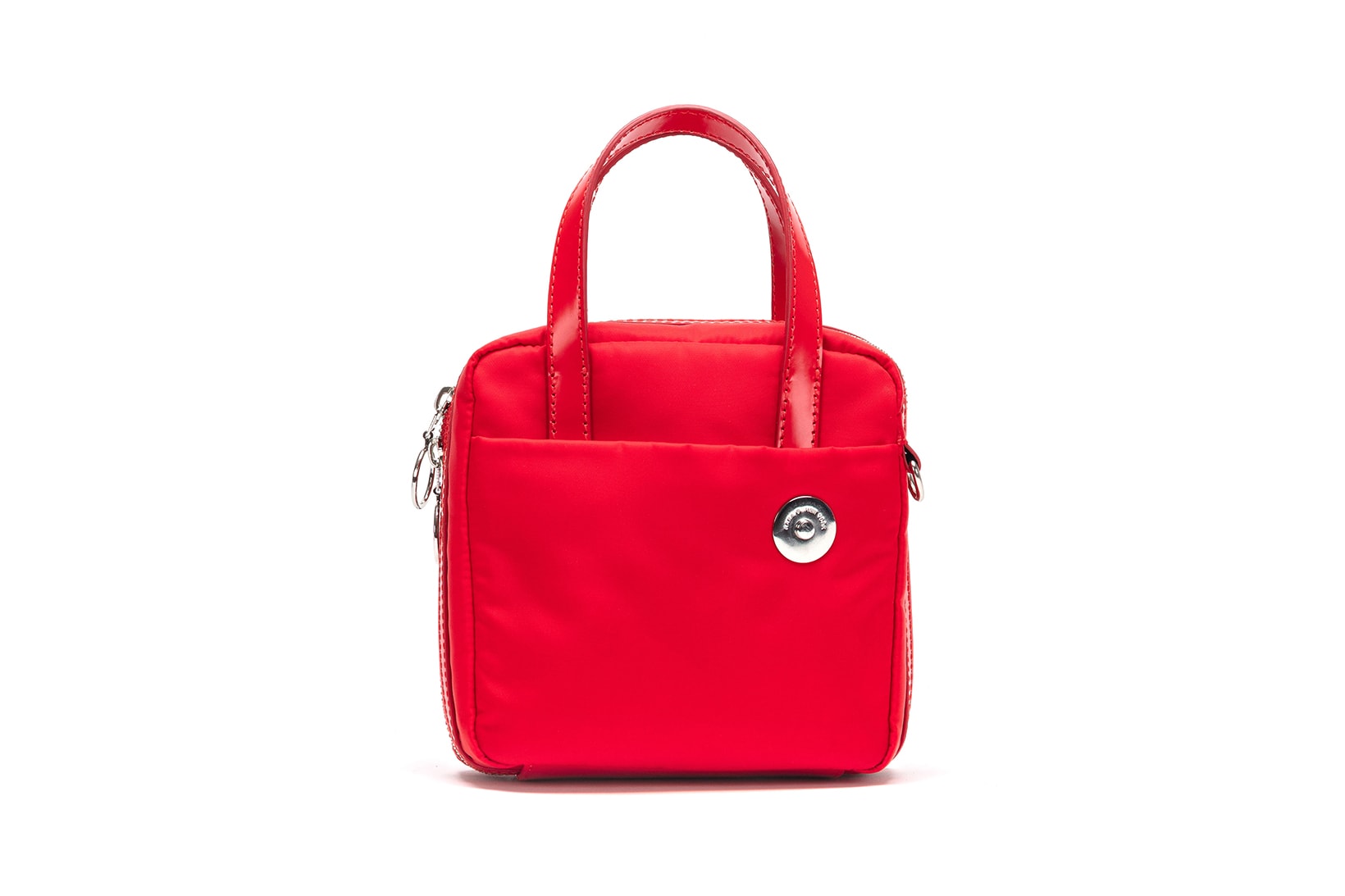 KARA Nylon Brick Bag Red