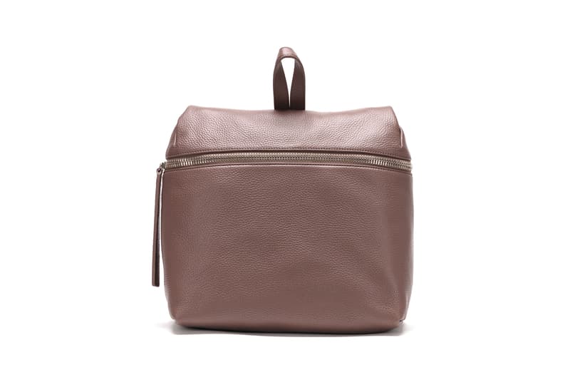 KARA Pebble Leather Backpack Taupe