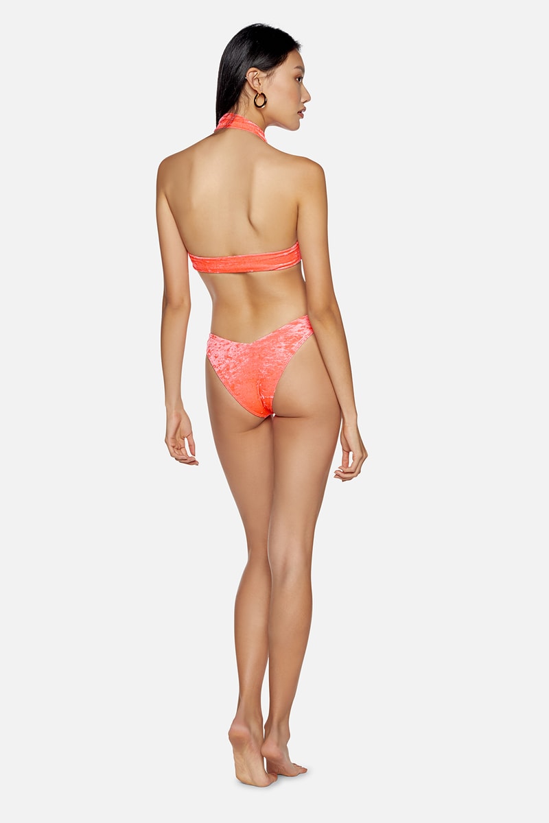 kith frankies bikinis collaboration bottom top neon pink