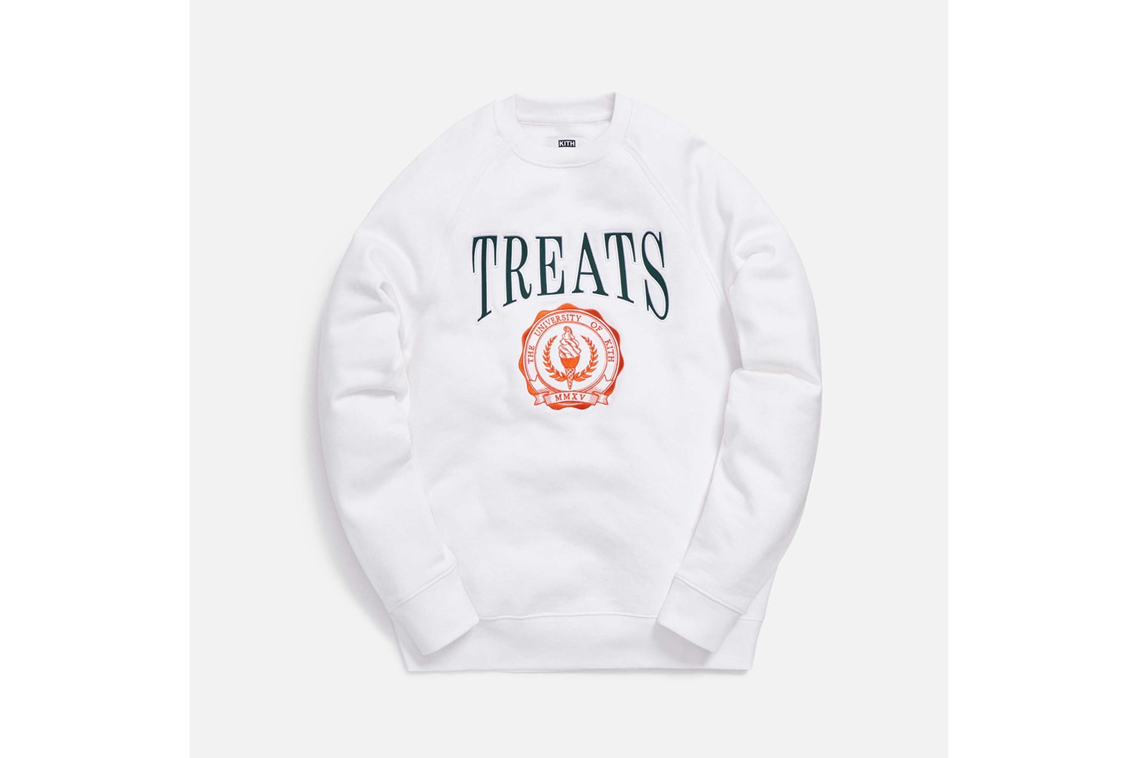 KITH Treats Collegiate Collection Crewneck Sweater White