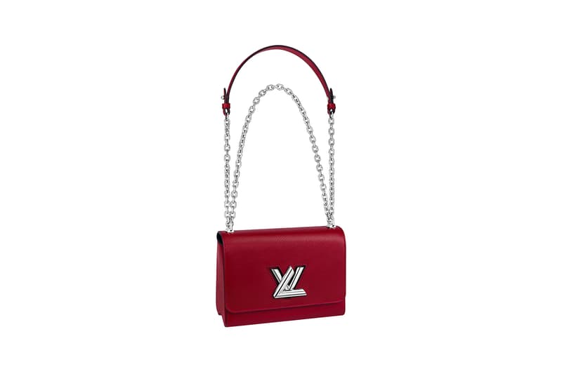 louis vuitton twist bag fall winter collection monogram accessories hangbag white gold chain alicia vikander