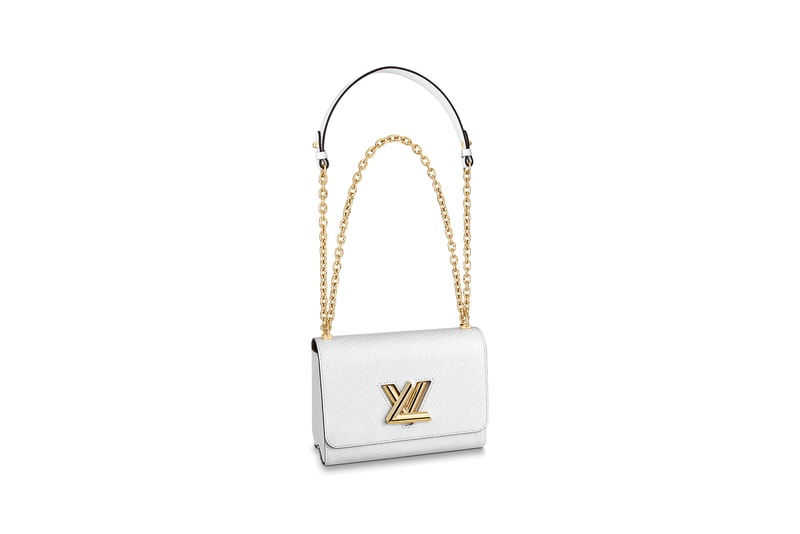 louis vuitton twist bag fall winter collection monogram accessories hangbag white gold chain alicia vikander