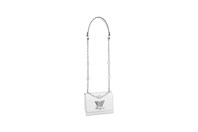 louis vuitton twist bag fall winter collection monogram accessories hangbag white gold chain alicia vikander