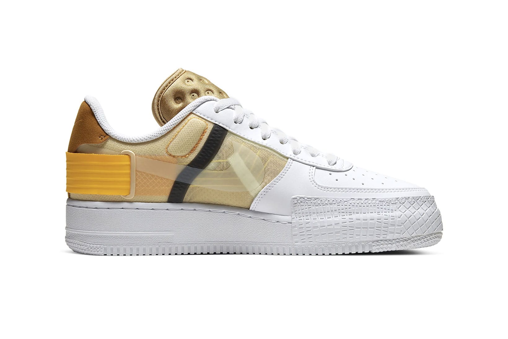 air force 1 type gold suede