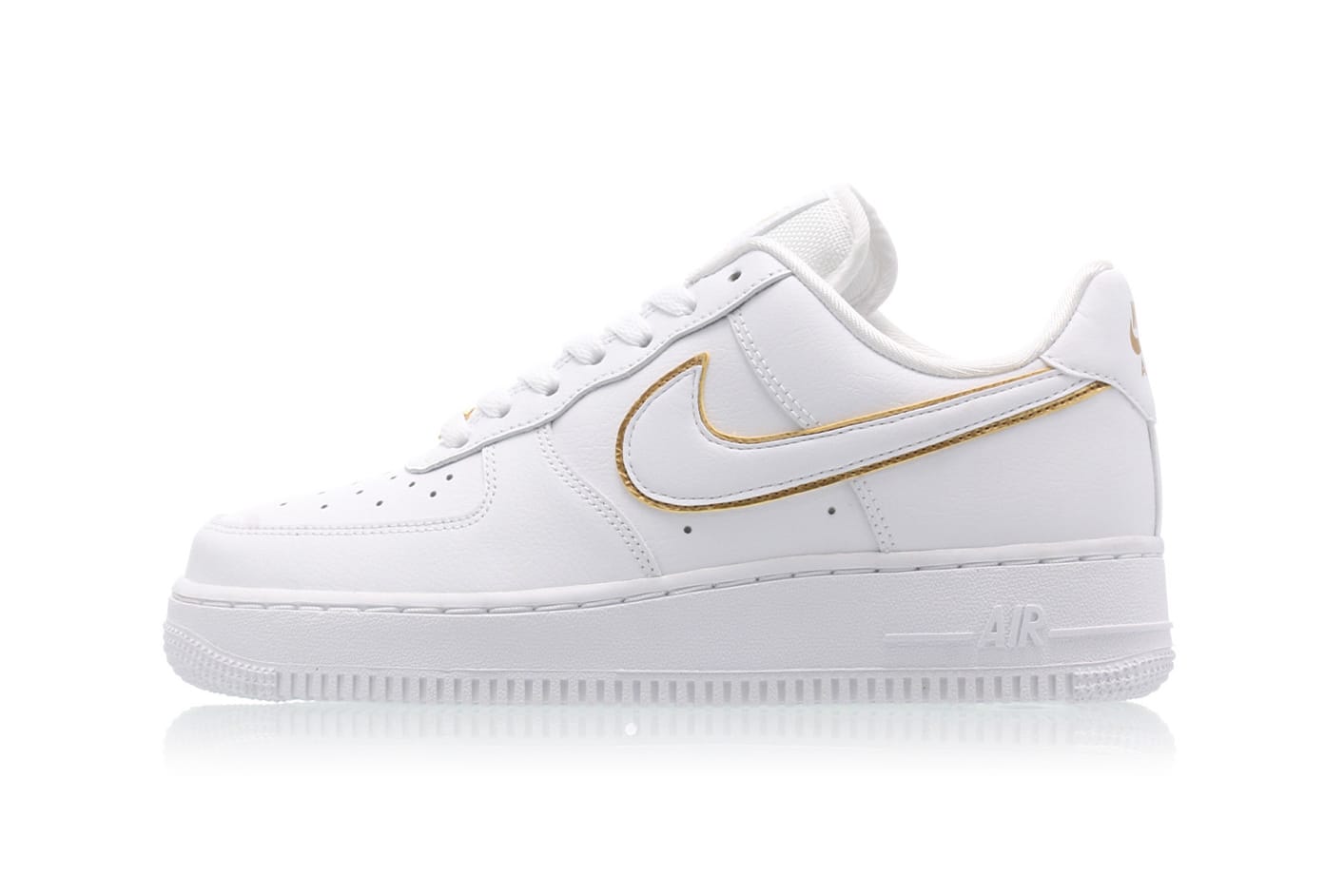 white and gold air force 1
