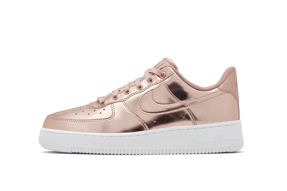 nike trainers with rose gold tick